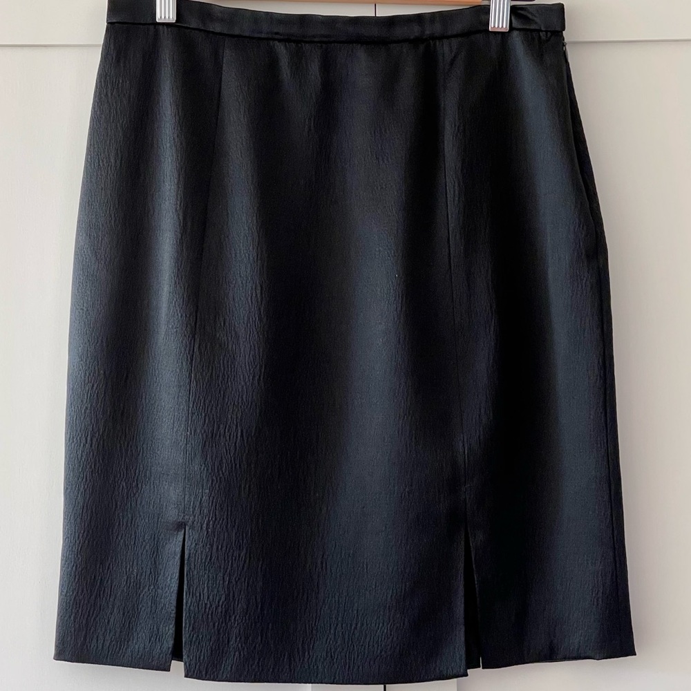 Vintage Pamela Dennis Dressy Black Skirt with Sexy Slits, sz M